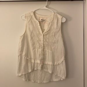 Anthropologie Knit Sleeveless Button Down